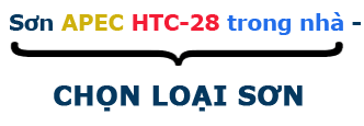 chọn loại sơn Apec cần dùng