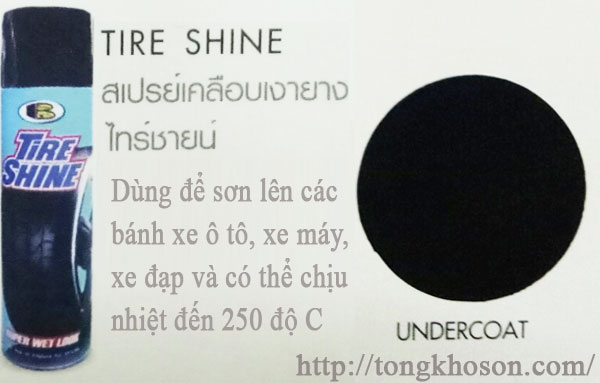 Bảng màu sơn xịt lốp xe ô tô, xe máy Bosny
