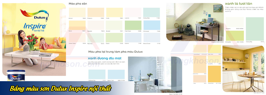 Bảng màu sơn Dulux nội thất