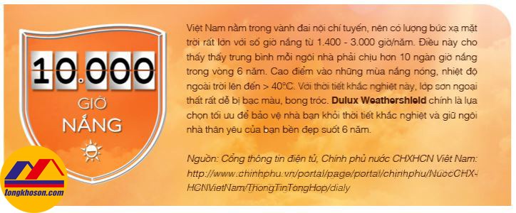 Dulux WeatherShield bảo vệ tường nhà khỏi 10.000 giờ nắng nóng