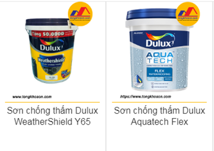 danh sach son chong tham dulux
