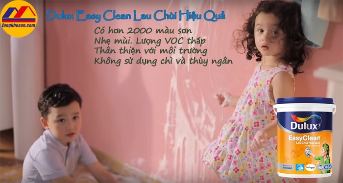 Sơn Dulux Easy Clean lau chùi hiệu quả