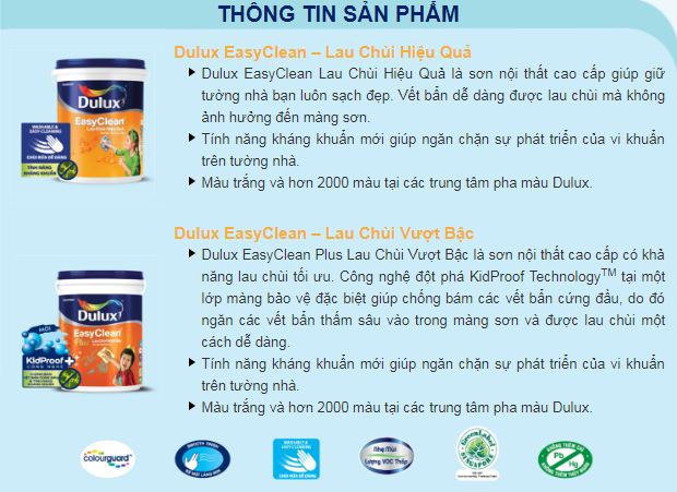 sơn Dulux Easy Clean