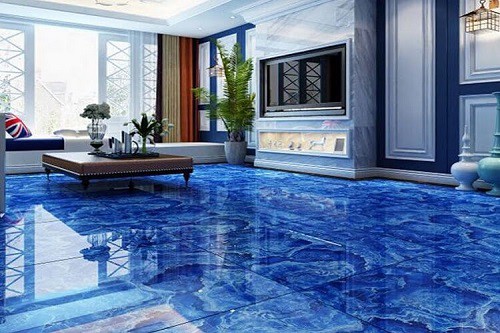 Gạch lát sàn màu xanh dương sẽ thu hút tài lộc và may mắn cho nhà hướng Đông Bắc của gia chủ tuổi Kỷ Tỵ