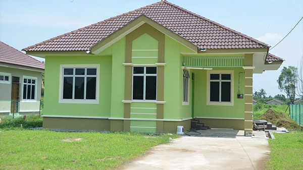 sơn nhà màu xanh lá mạ