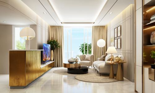 Gia chủ mệnh Thủy nên chọn màu sơn tường là màu trắng kết hợp thêm gạch lát sàn ánh kim sẽ giúp thu hút tài lộc và may mắn