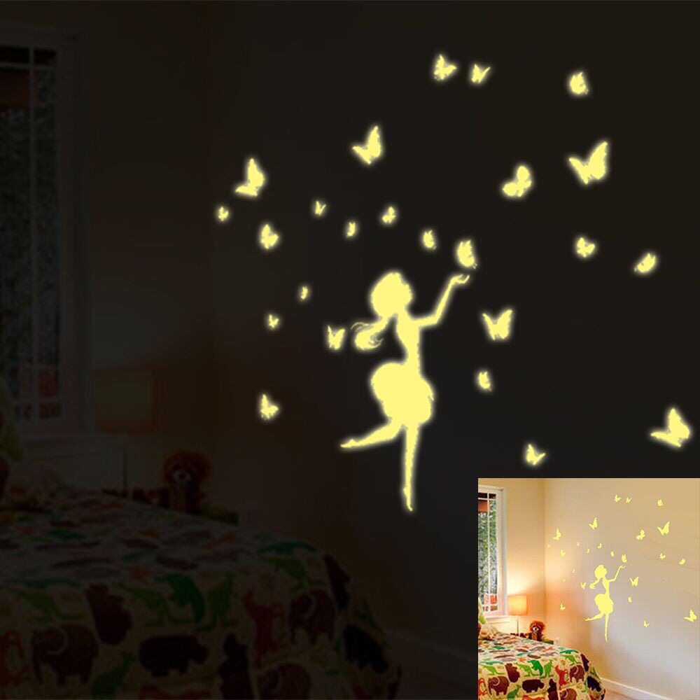 trang trí phòng ngủ bé gái với sao dạ quang
