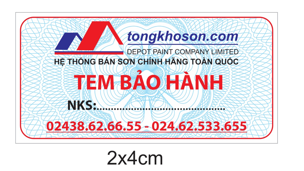 Tem bảo hành của Tongkhoson.com