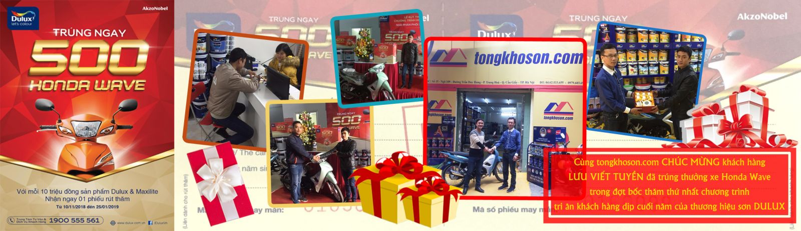 chúc mừng khách hàng Lưu Viết Tuyền