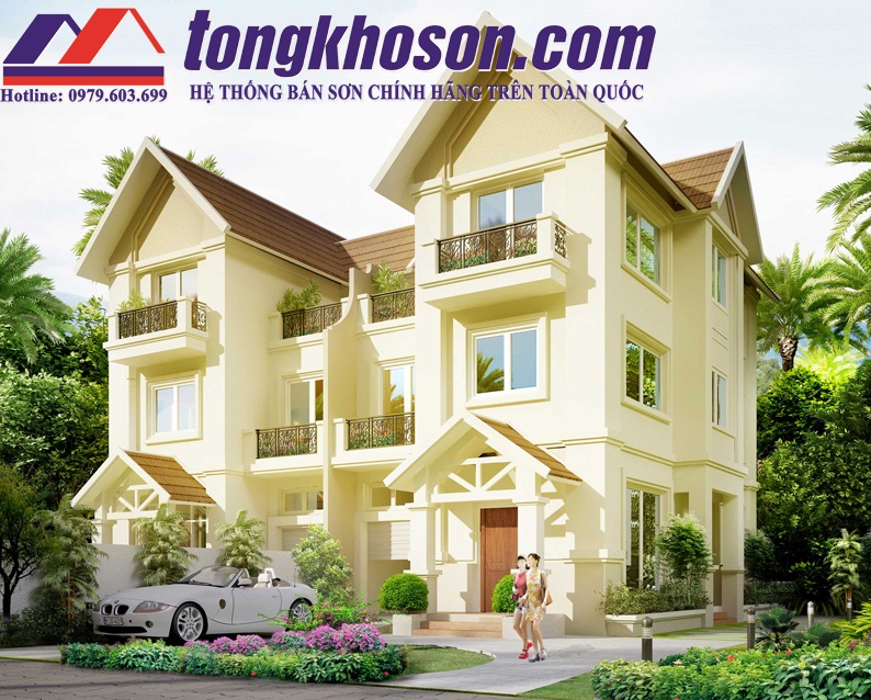 sơn ngoại thất màu vàng kem sơn ngoại thất màu vàng kem