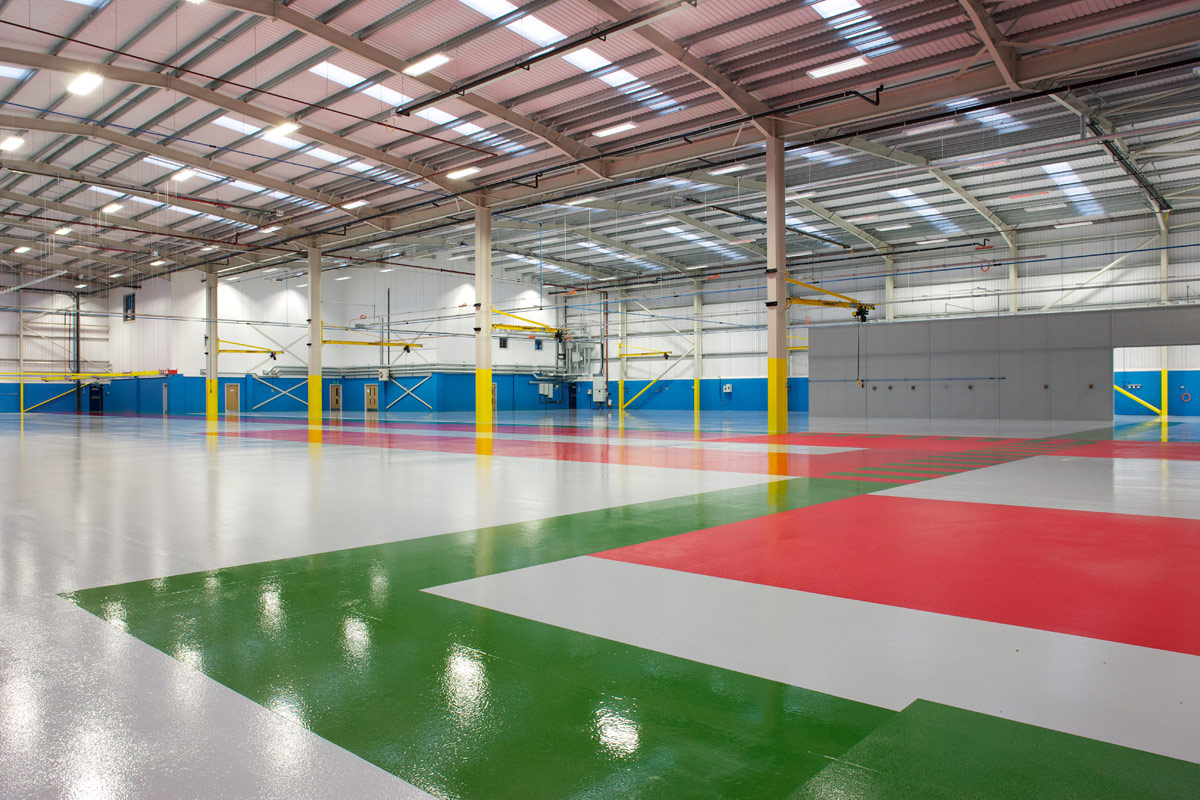 Sàn epoxy nhiều màu độc đáo