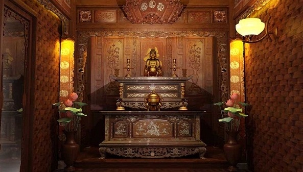 sơn phòng thờ đẹp 1