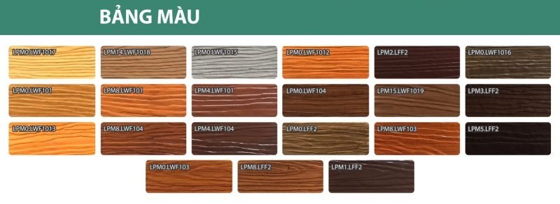 bảng màu sơn lotus giả gỗ 1