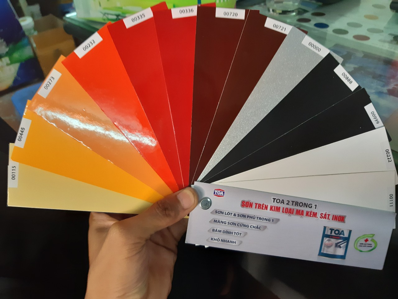 Bảng màu sơn Toa 2 trong 1 2