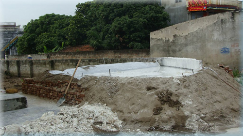 Quá trình tôi vôi lấy nước trộn vữa