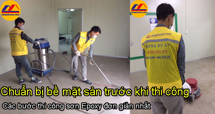 chuẩn bị bề mặt sơn Epoxy