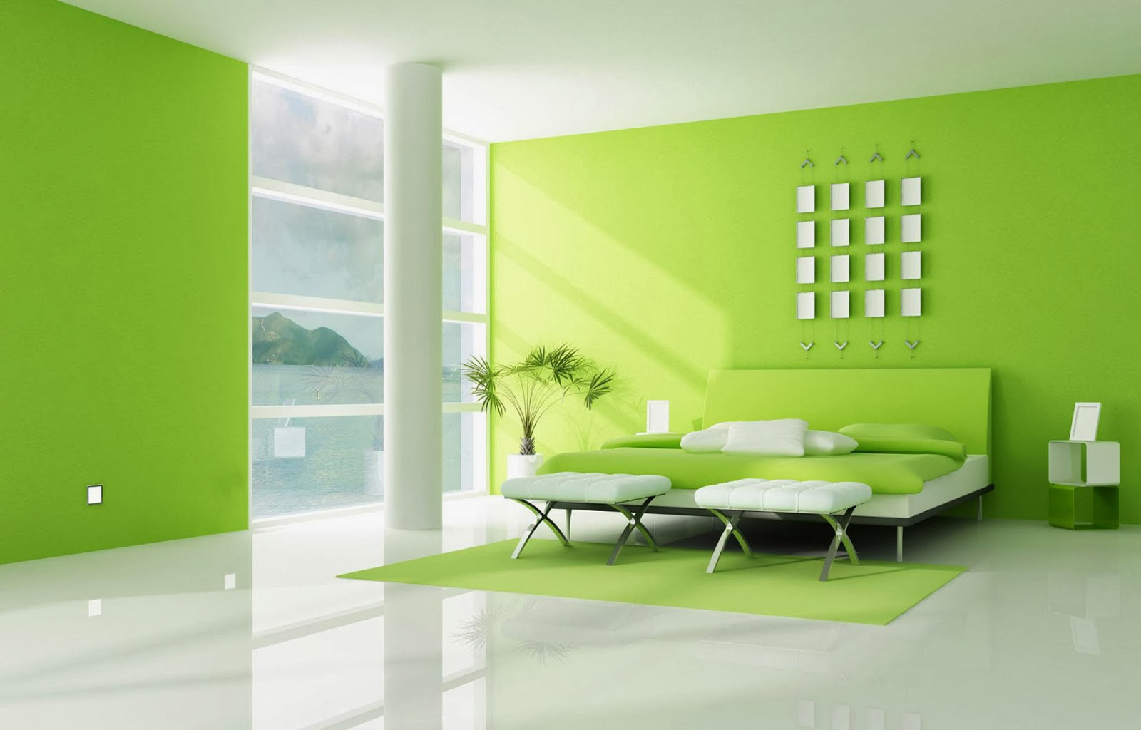 Tường nhà màu xanh lá là sự lựa chọn phù hợp với gia chủ mệnh Hỏa xây nhà hướng Tây