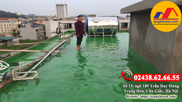 hình ảnh sau thi công chống thấm bằng PU