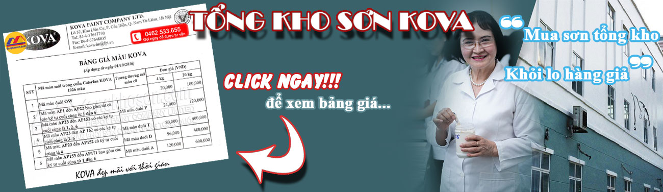 Đại lý cấp 1 sơn Kova