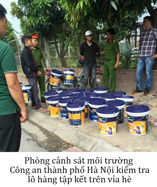 Phòng cảnh sát bắt tại trận sơn Dulux đang vận chuyển cho khách