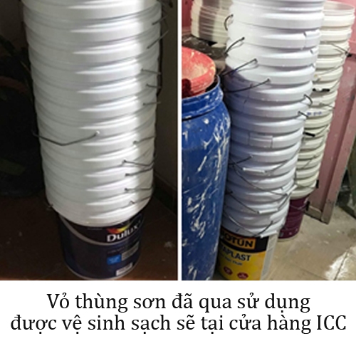Hình ảnh thùng sơn Dulux đã qua sử dụng được làm sạch sẽ