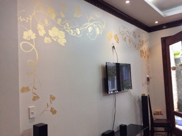tường nhà trang trí họa tiết