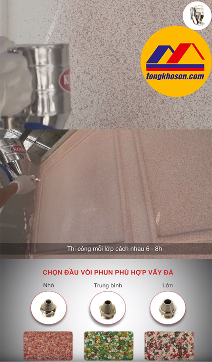 Phun sơn giả đá kova Phun sơn giả đá kova