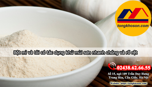 Khử mùi sơn bằng bột mì và tỏi Khử mùi sơn bằng bột mì và tỏi