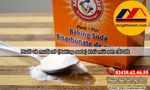 Khử mùi sơn bằng muối và muối nở (Baking Soda) Khử mùi sơn bằng muối và muối nở (Baking Soda)