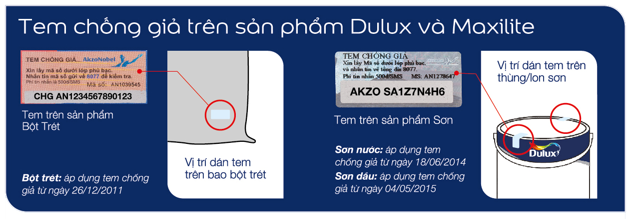 nhận biết sơn dulux giả