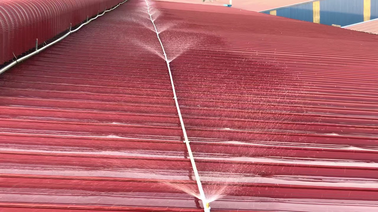 Phương pháp phun nước làm mát mái tôn