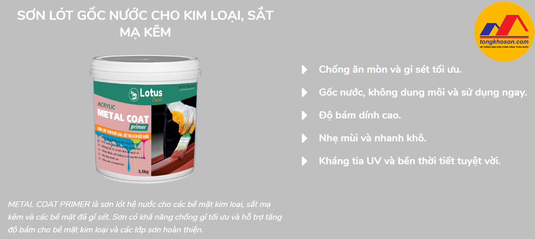 sơn lót gốc nước kim loại Metal Coat Primer