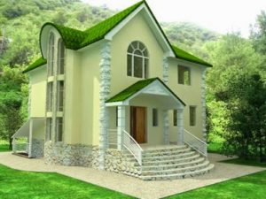sơn ngoại thất màu xanh lá cây