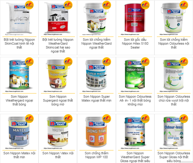 hệ thống sản phẩm sơn nippon