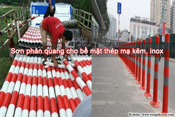 son phan quang cho thep ma kem inox