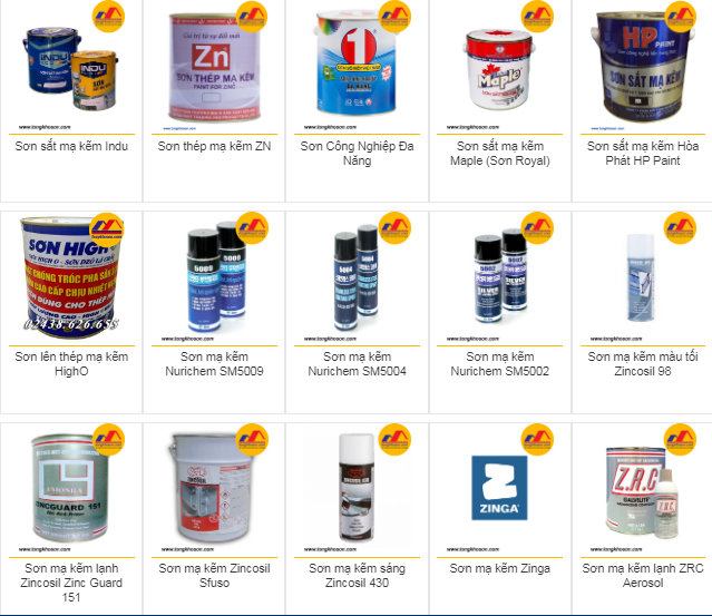 Sơn thép mạ kẽm tại Tongkhoson.com