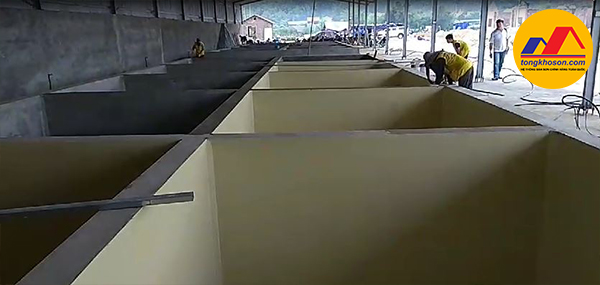 Thi công sơn Epoxy bể chứa thực phẩm sạch