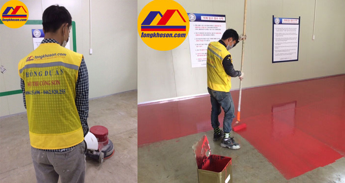 thi công sơn Epoxy sàn nhà xưởng