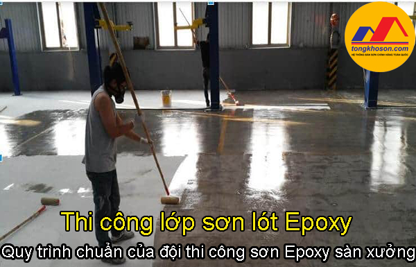 Thi công lớp sơn lót Epoxy