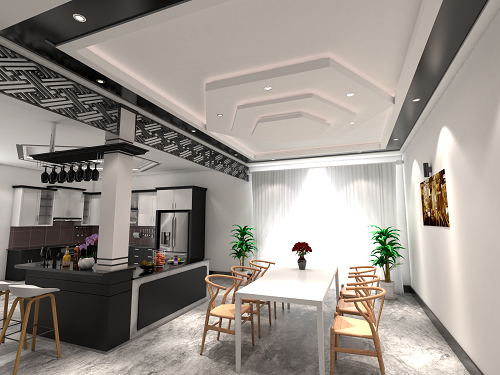 Mẫu sơn trần nhà màu đen 3