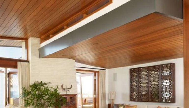 Trang trí trần nhà bằng sơn giả gỗ