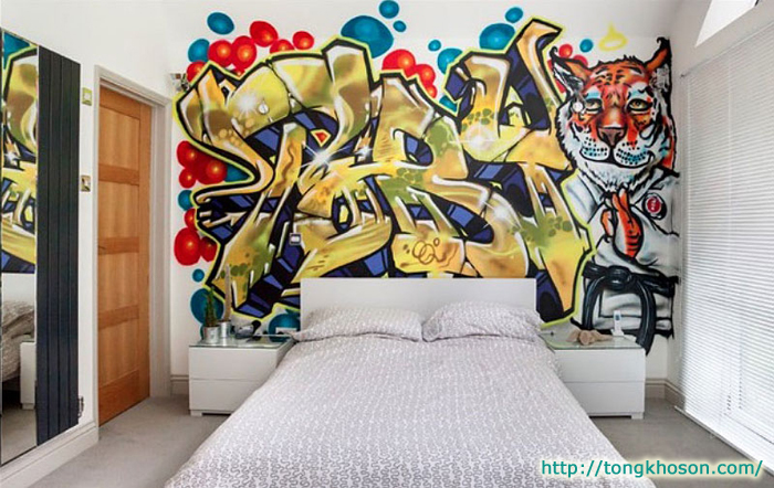 Sơn phòng ngủ Graffiti