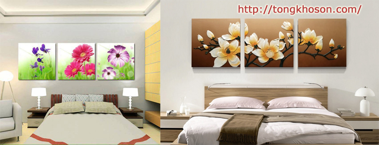 Trang trí phòng ngủ bằng tranh treo tường