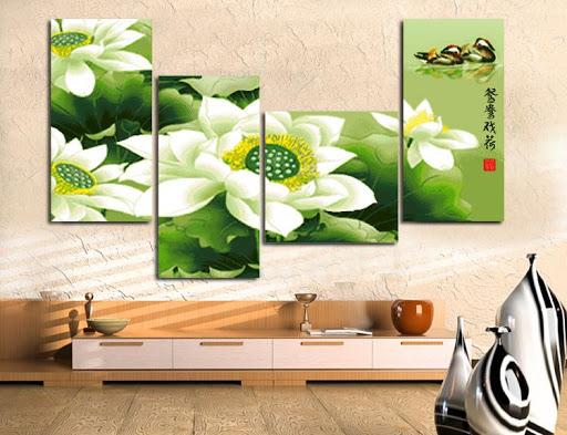 Trang trí phòng khách bằng tranh ảnh