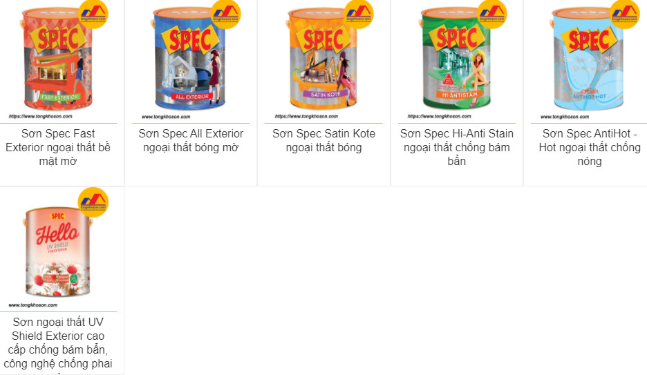 sơn ngoại thất Spec