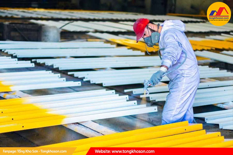 Hướng dẫn thi công sơn sắt mạ kẽm 2 thành phần chi tiết