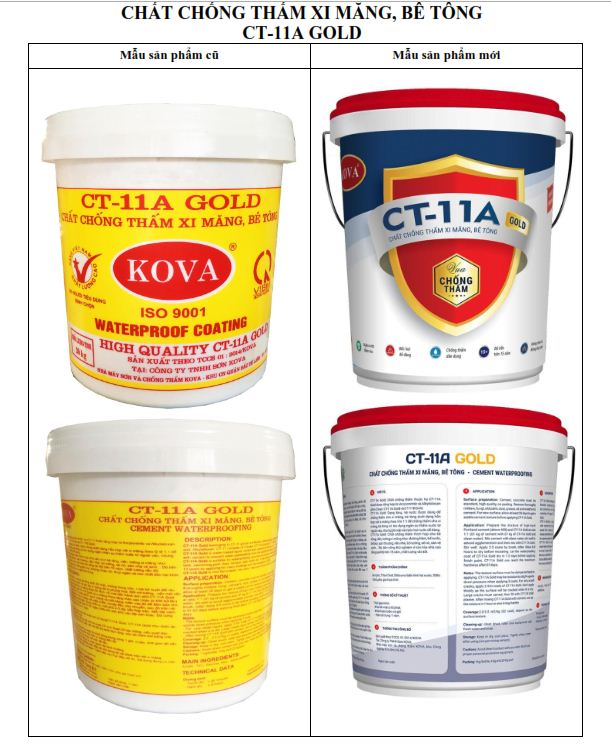 kova thay đổi vỏ thùng ct11a