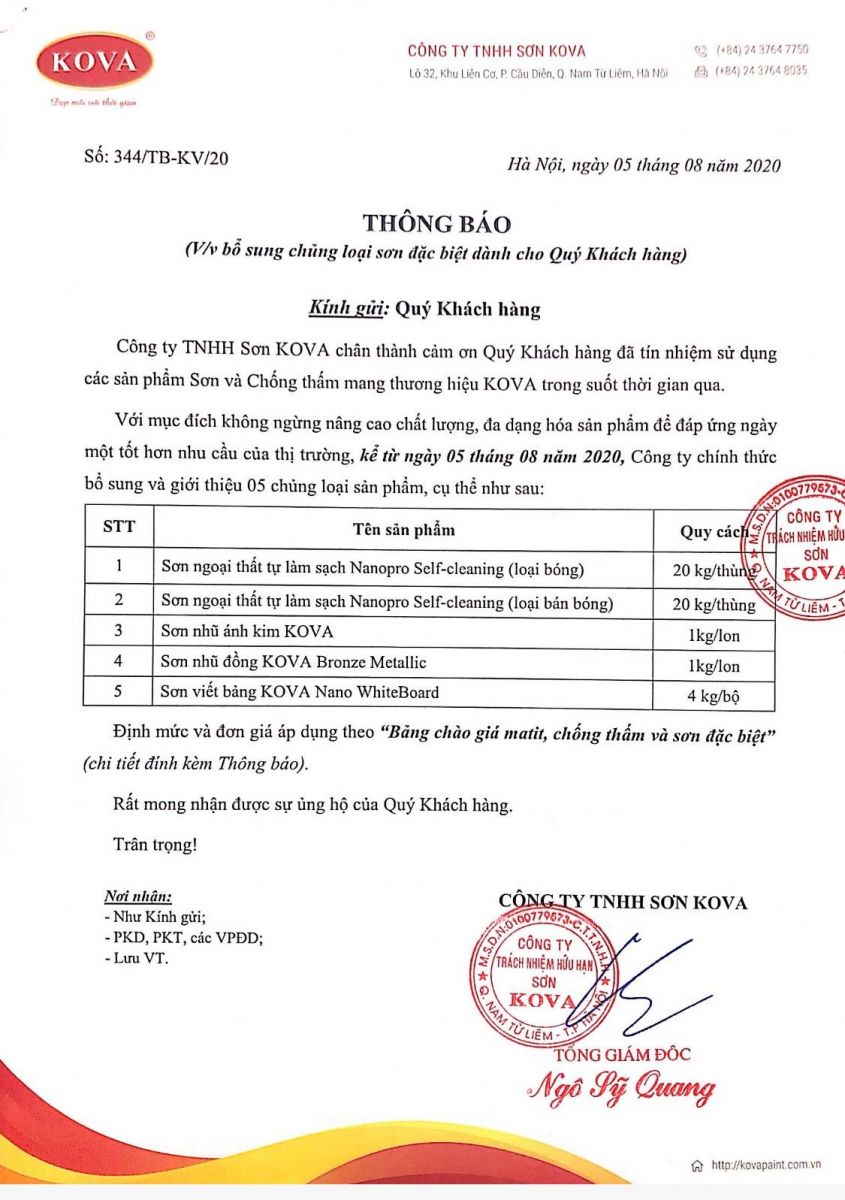 thong bao kova