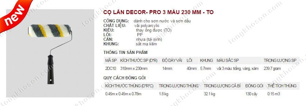 Lu lăn sơn Thanh Bình 3 màu New 230mm