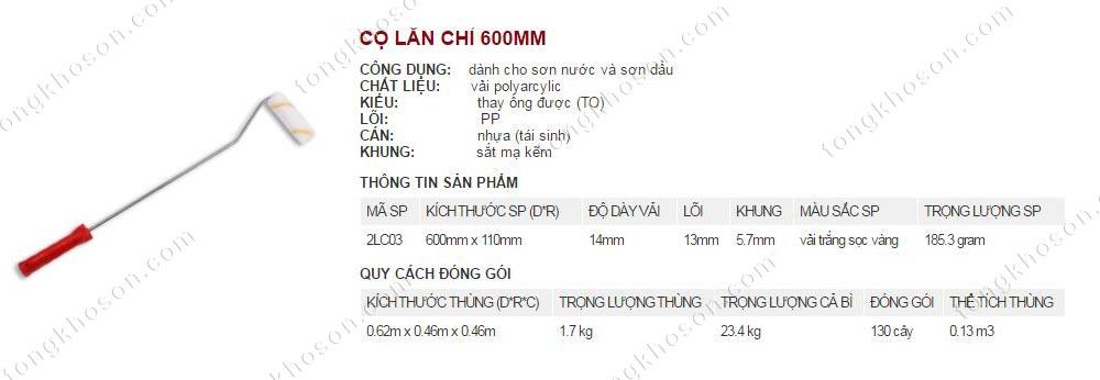 Lu lăn sơn Thanh Bình phào chỉ 600mm